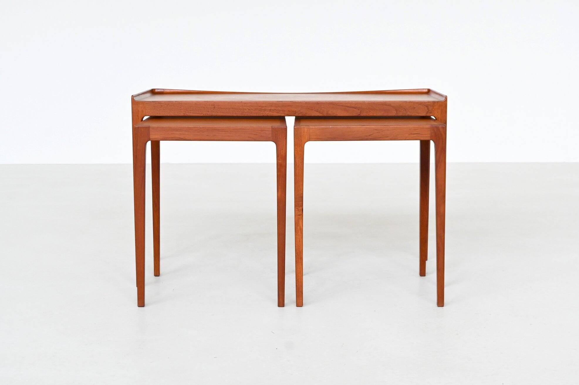 Kurt Ostervig nesting tables in teak Jason Mobler Denmark 1960