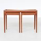 Kurt Ostervig nesting tables in teak Jason Mobler Denmark 1960