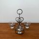 Bougeoir danois en métal et verre, années 1960