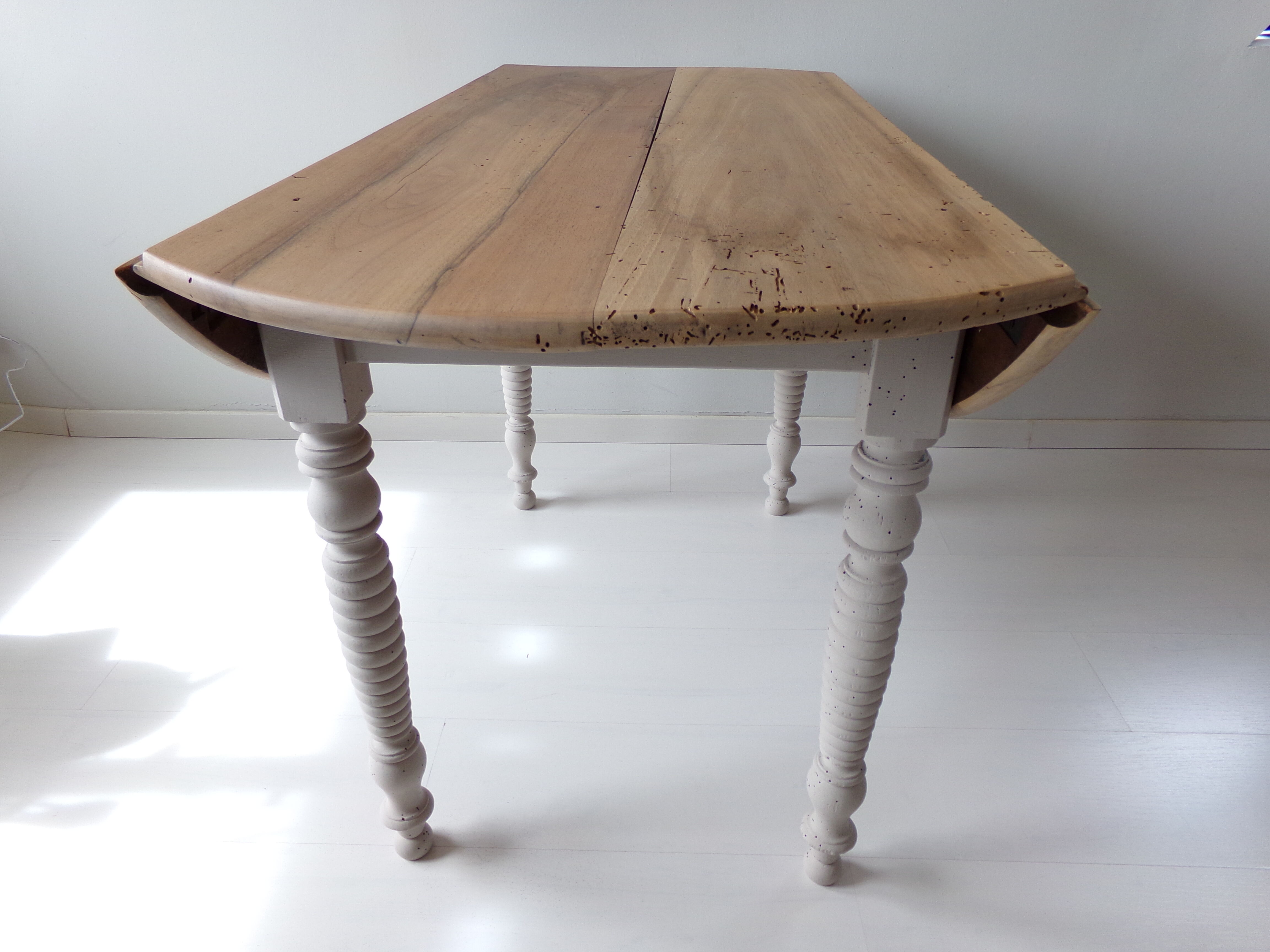 Round wooden table