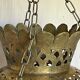 Old vintage oriental lantern pendant lamp in brass