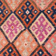 Brown & Pink Tribal Vintage Runner Rug, 83x294Cm
