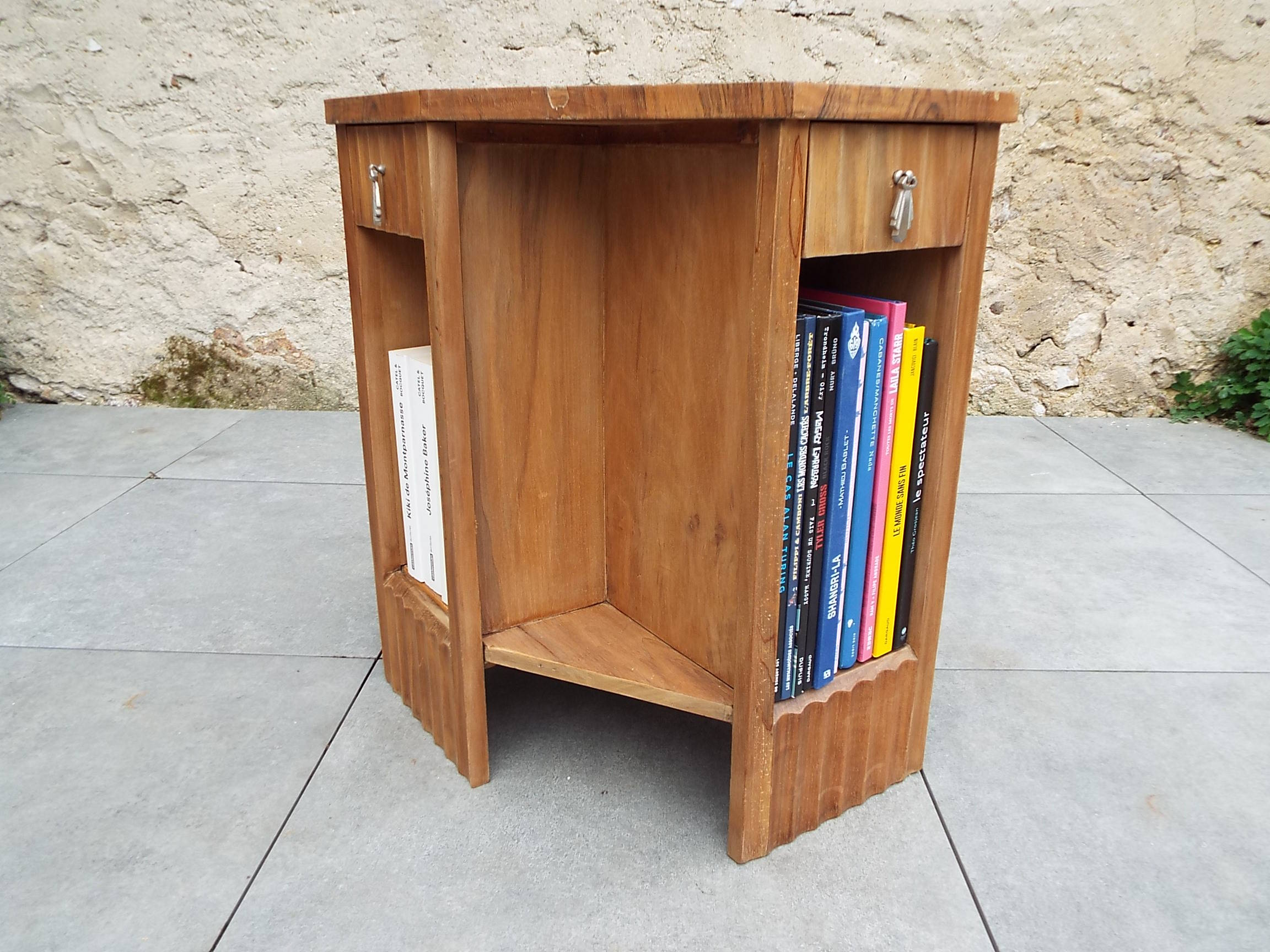 Octagonal art deco side table