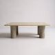 Table basse en travertin signée Angelo Mangiarotti pour Up&Up - 1970