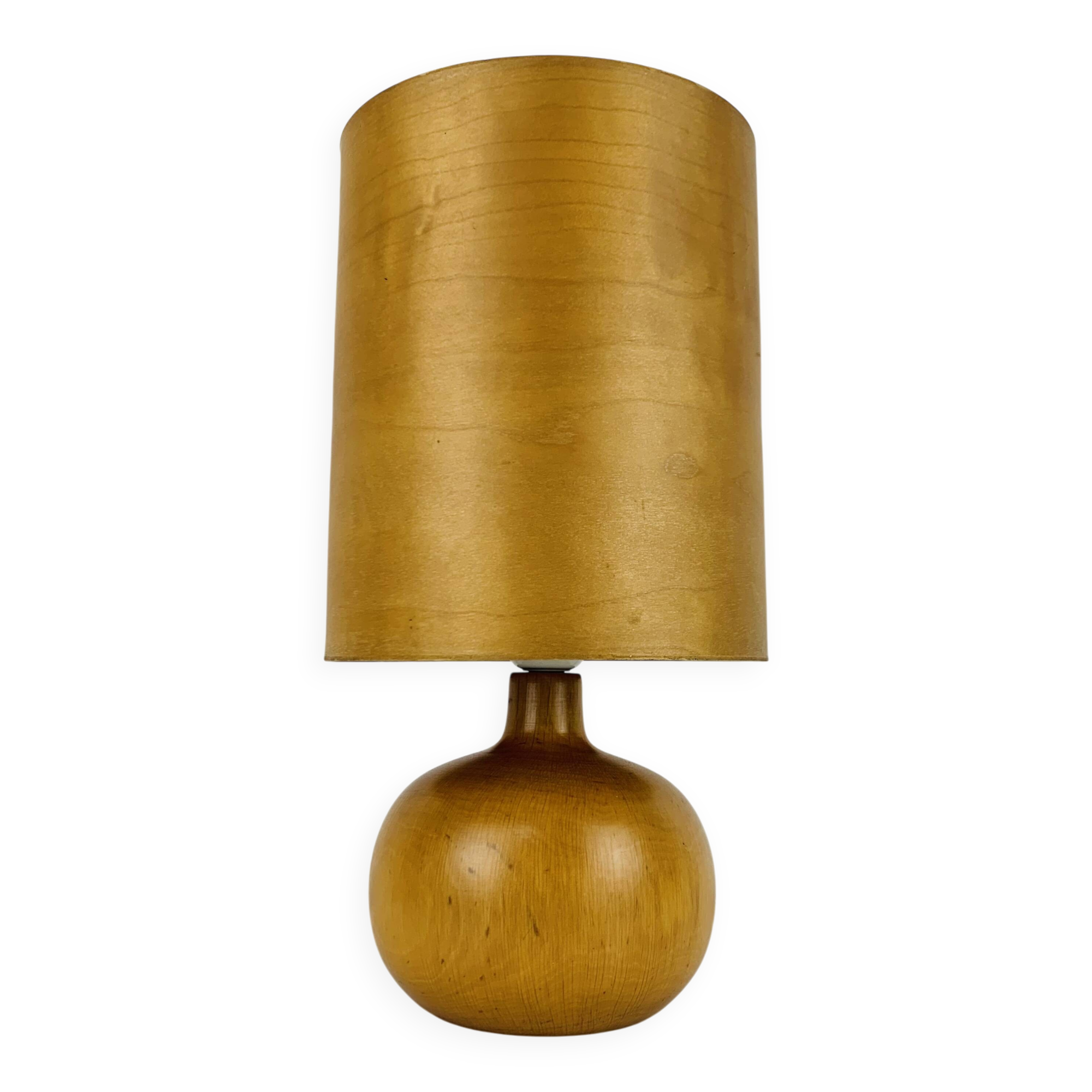 Scandinavian style wooden ball lamp, 1960s
