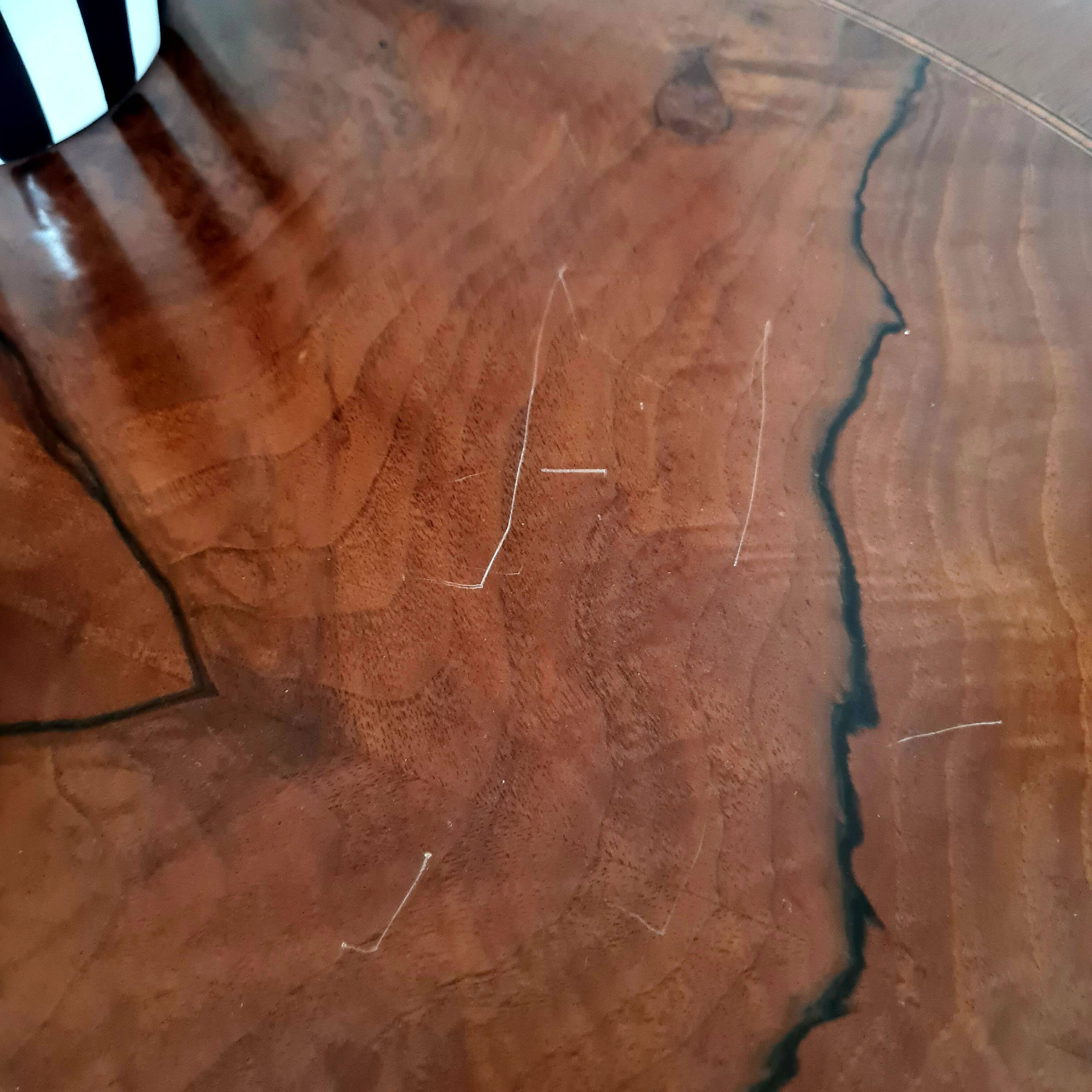 Oval inlaid table made in Germany by Sohn & Cie