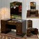 Art Deco English hairdresser in walnut from the 1930s.