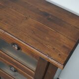 Vintage Dutch Pine Haberdashery Shop Cabinet, Mid-Century