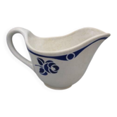 Saucière ancienne en faïence de Sarreguemines, modèle Berthe