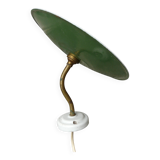 Vintage enamelled sheet metal swan neck wall light