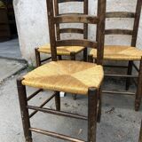 Set of 6 rustic chairs mulched
