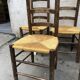 Set of 6 rustic chairs mulched