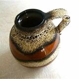 West Germany fat lava round vase