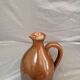 Old Pitcher Jug Vase Soliflore Ceramic Stoneware Brown Spout Vintage