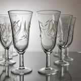 Set of 10 champagne flutes 60s