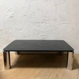 Glass coffee table design 70s