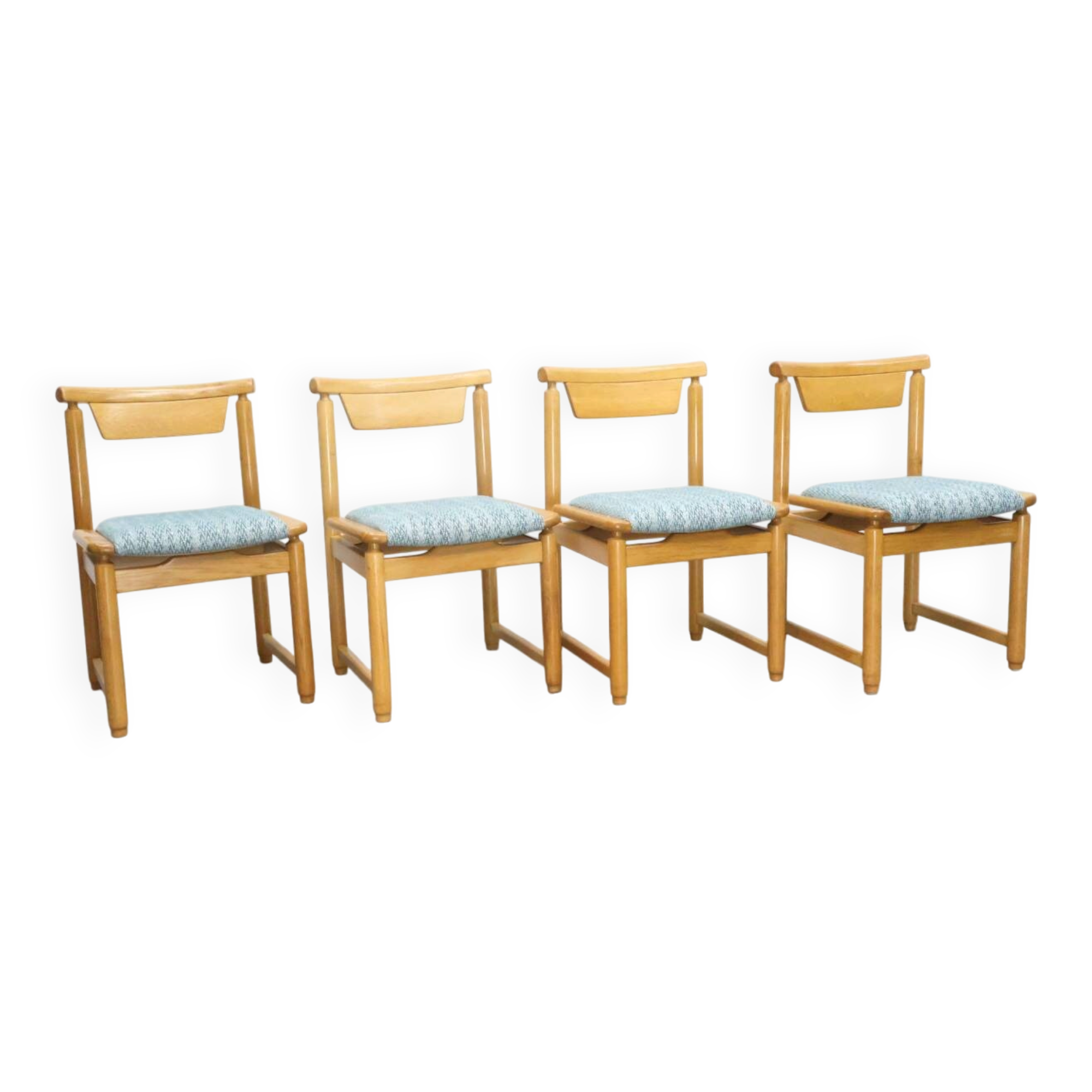Vintage eetkamerstoelen | Eiken | Nieuwe stoffering
