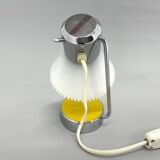 Milk glass & chrome adjustable table lamp 1960