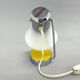 Milk glass & chrome adjustable table lamp 1960