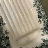 Vintage asparagus dish in sarreguemines and Digoin iron earth, Récamier model
