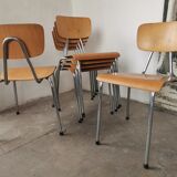Set of 6 stackable chairs 1970