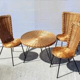 Wicker and rattan garden furniture 1960