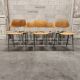 Set of 12 metal and wood school chairs Czechoslovakia Kovona
