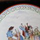 Large Round Antique Plate 33 cm Ceramic Pierrefonds - Regional Dance Decoration