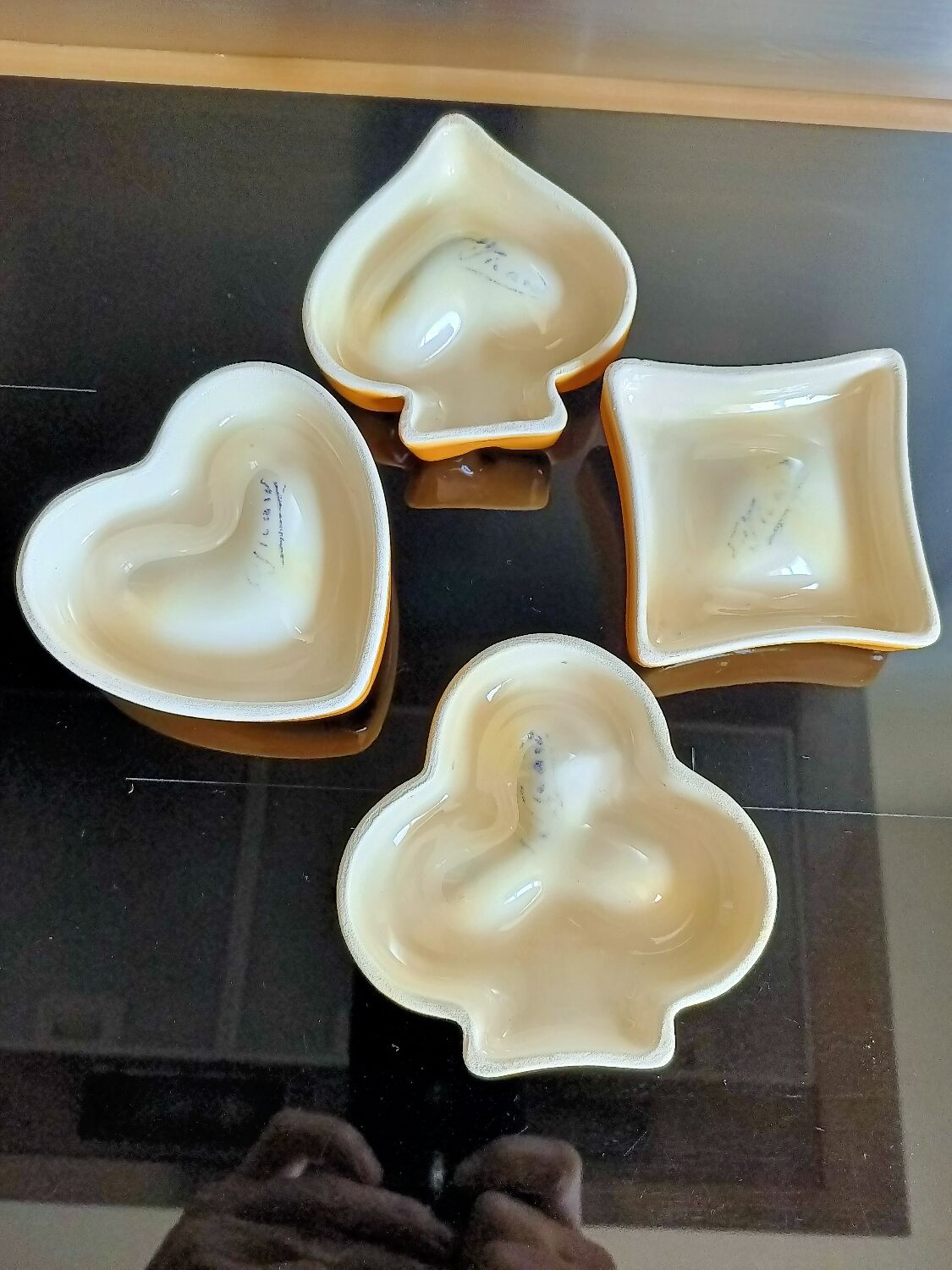 Sicard 4 earthenware collection ashtrays