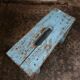 Tabouret de banc en bois etagere bleu clair
