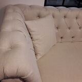 Canapé Chesterfield en lin