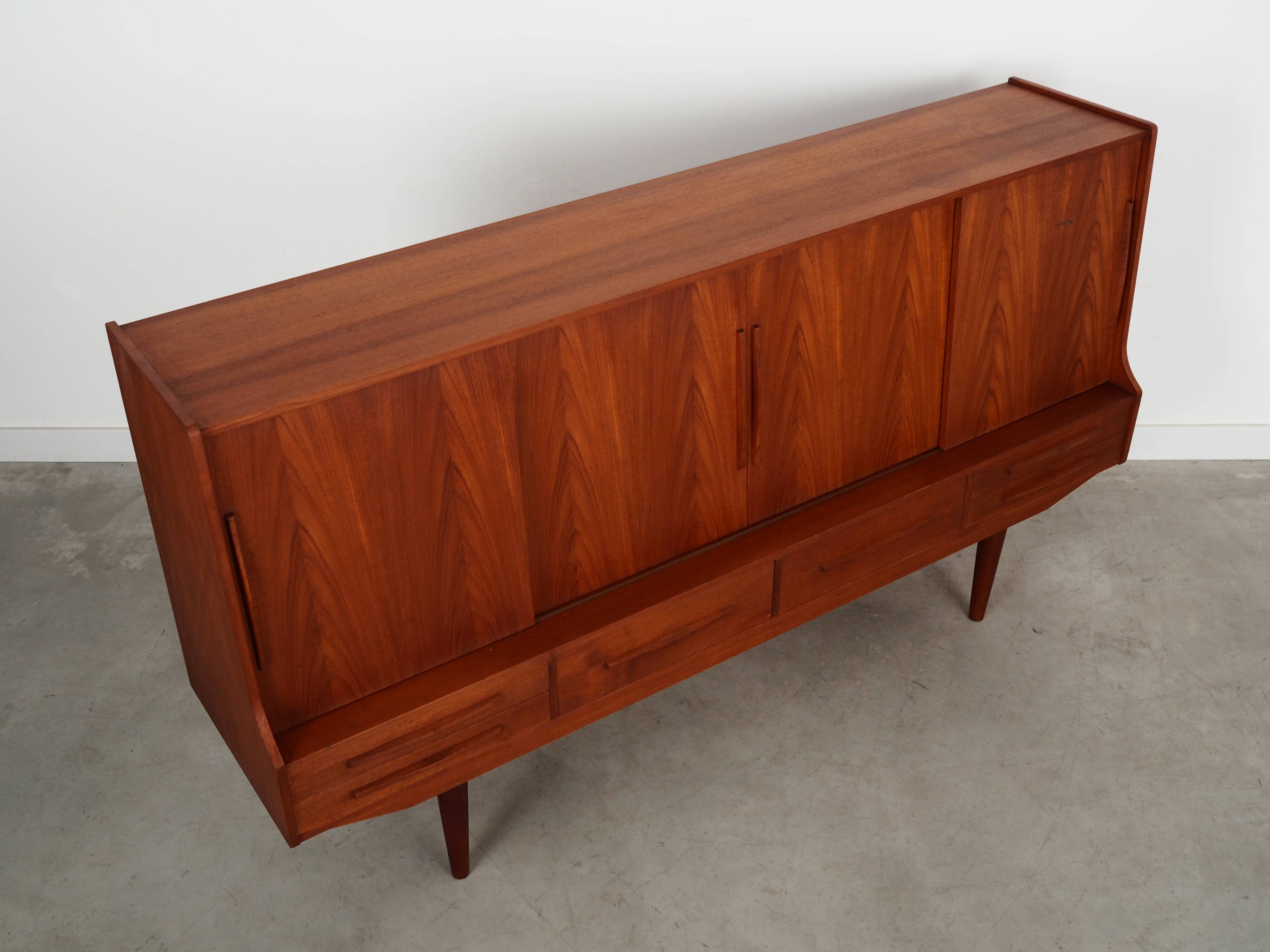 Teak highboard, Danish design, 1960s, production: Denmark