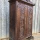 Antique Breton oak cabinet, richly carved