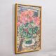 Oil painting by Alexander Michael of cyclamen (Alpenveilchen), 1978