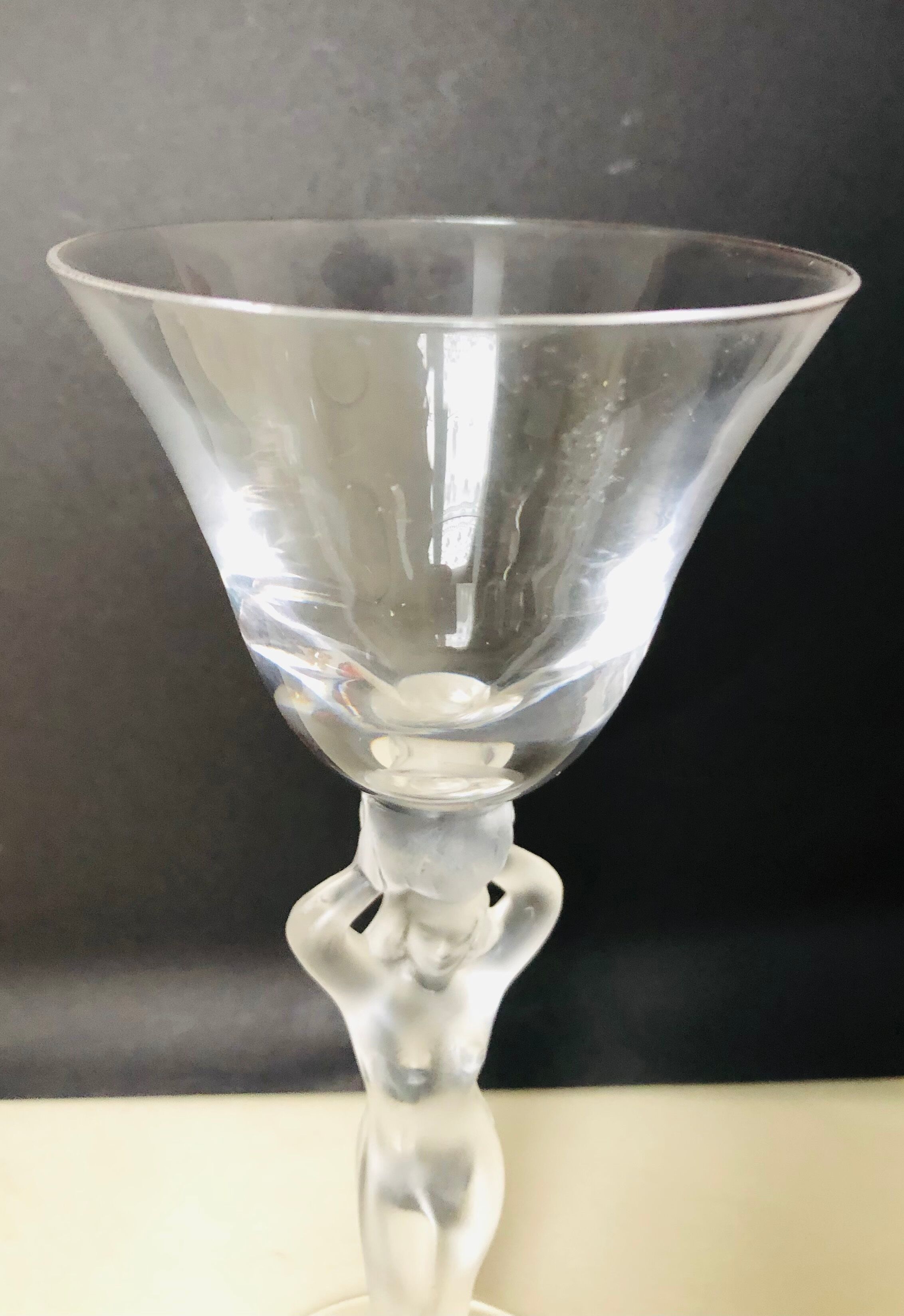 6 crystal cocktail glasses