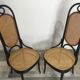 Pair of black lace-lace thonet chairs and model canage No.17 or Long John