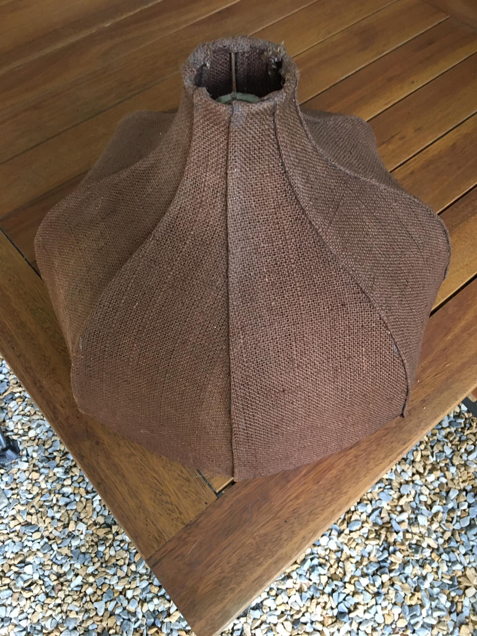 Lampshade in brown fabric