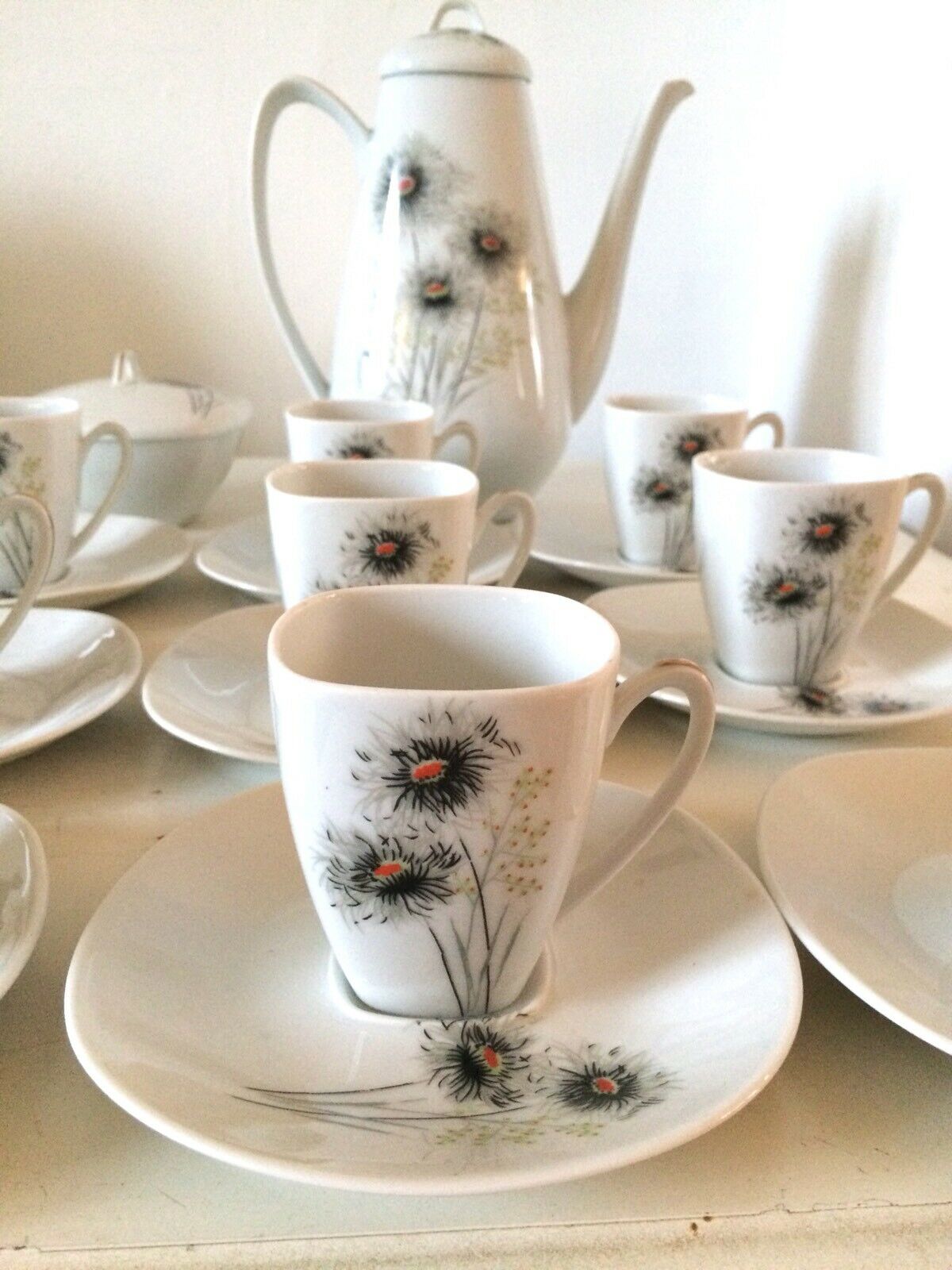 Café service signed Raynaud Limoges 50-60