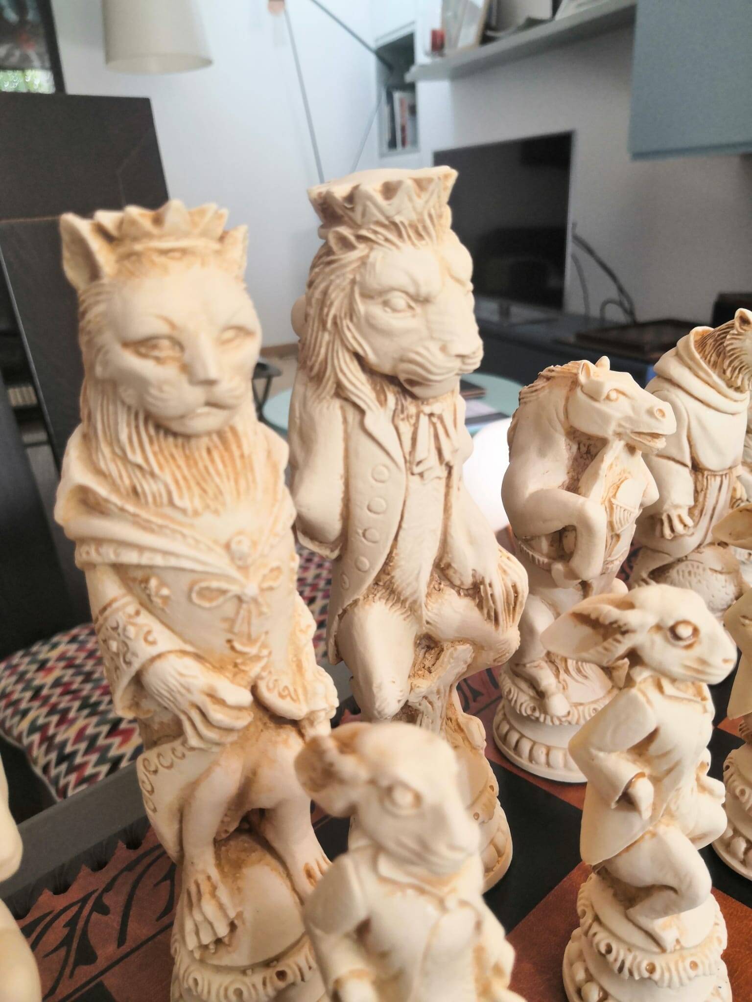 Reynard the Fox Leather Chessboard