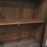 Glass library in teak 1970 patinated black