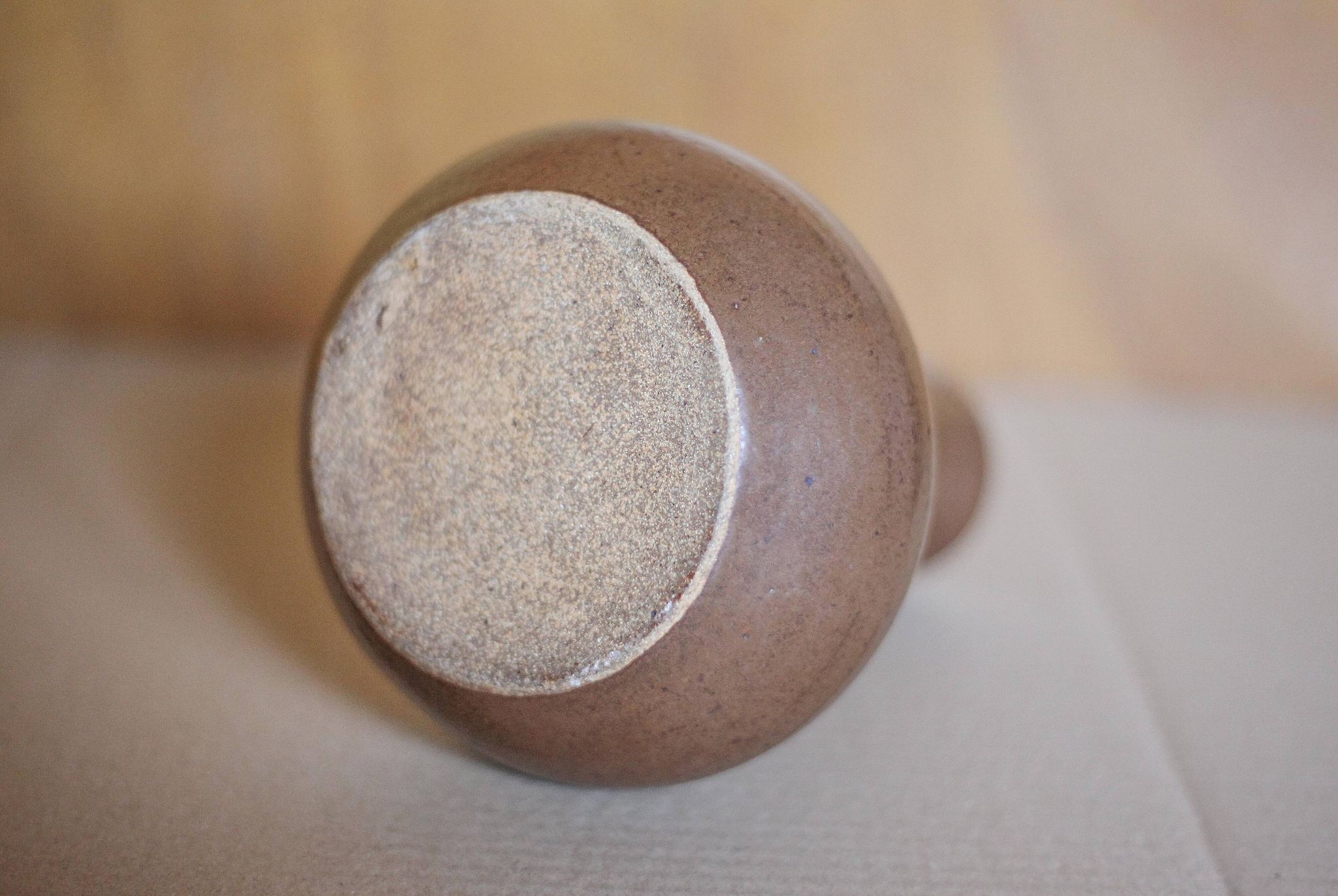 Vase grès vintage, pot à fleurs, vase boule à col, collection