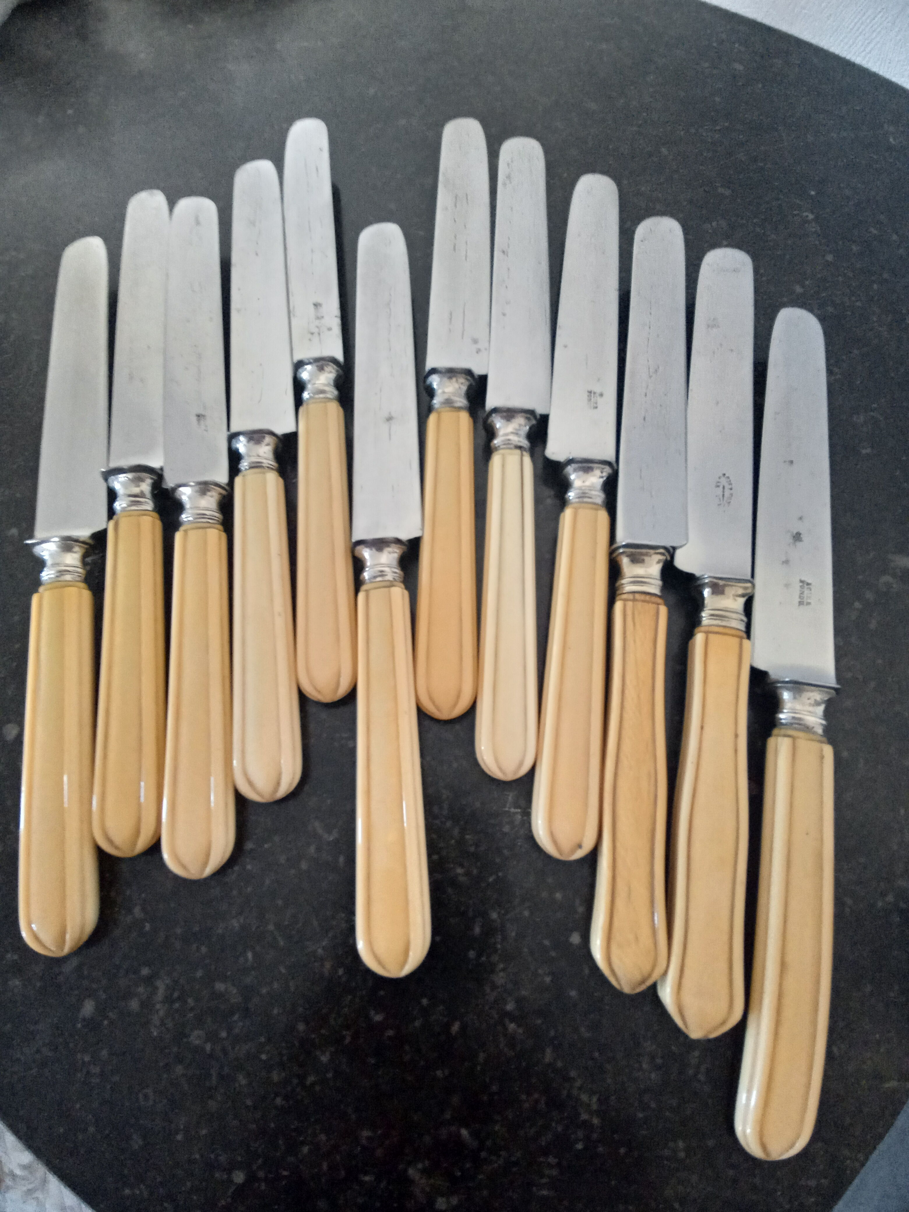 Old ivory handle knives