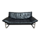 Vintage sofa by Johan Bertil Häggström for Ikéa in leather and chrome metal 1970