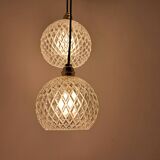 3-light modular pendant light in cut crystal