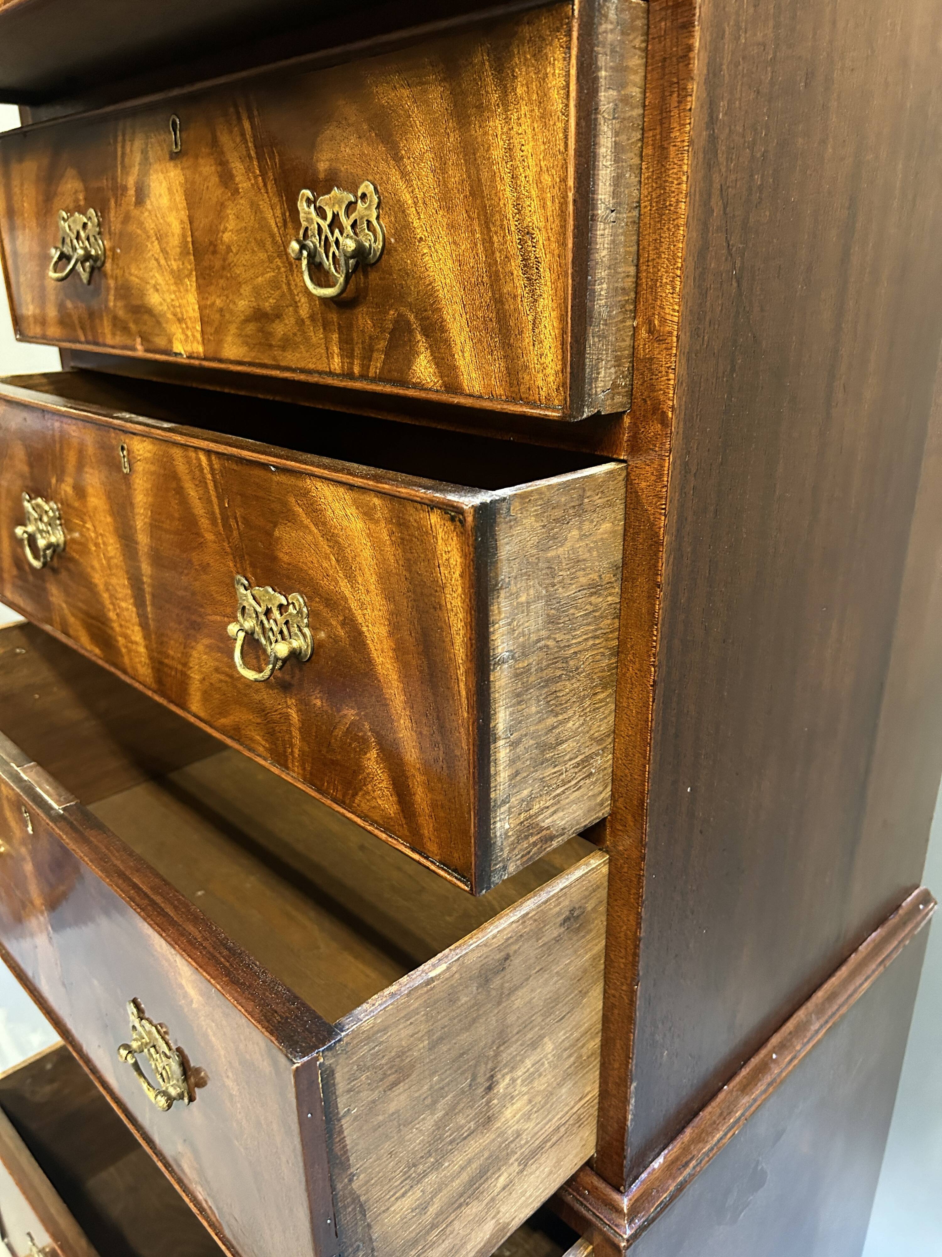 Georgian Revival tallboy chest on chest