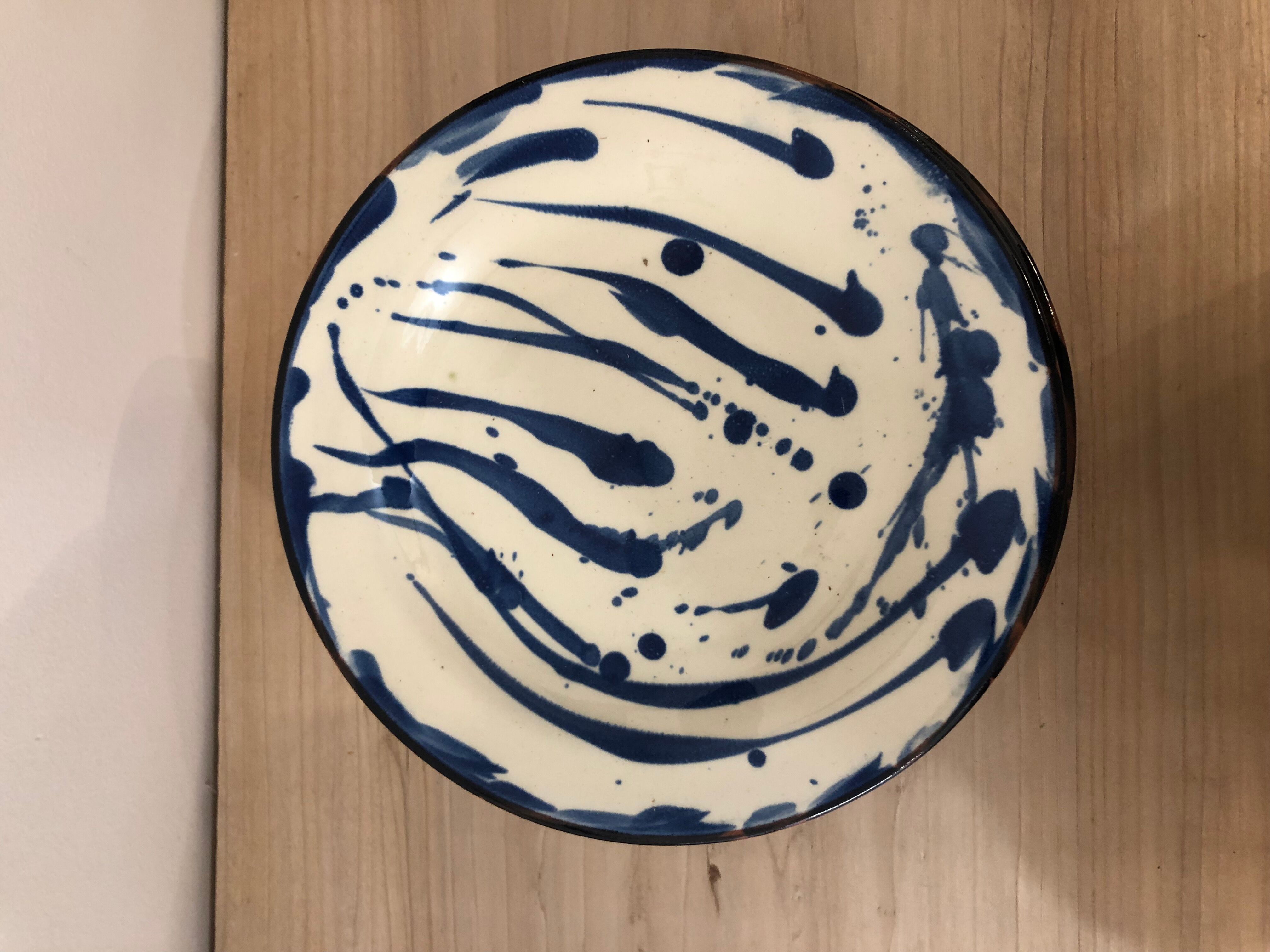 Assiette bleu style vaisselle Espagnole
