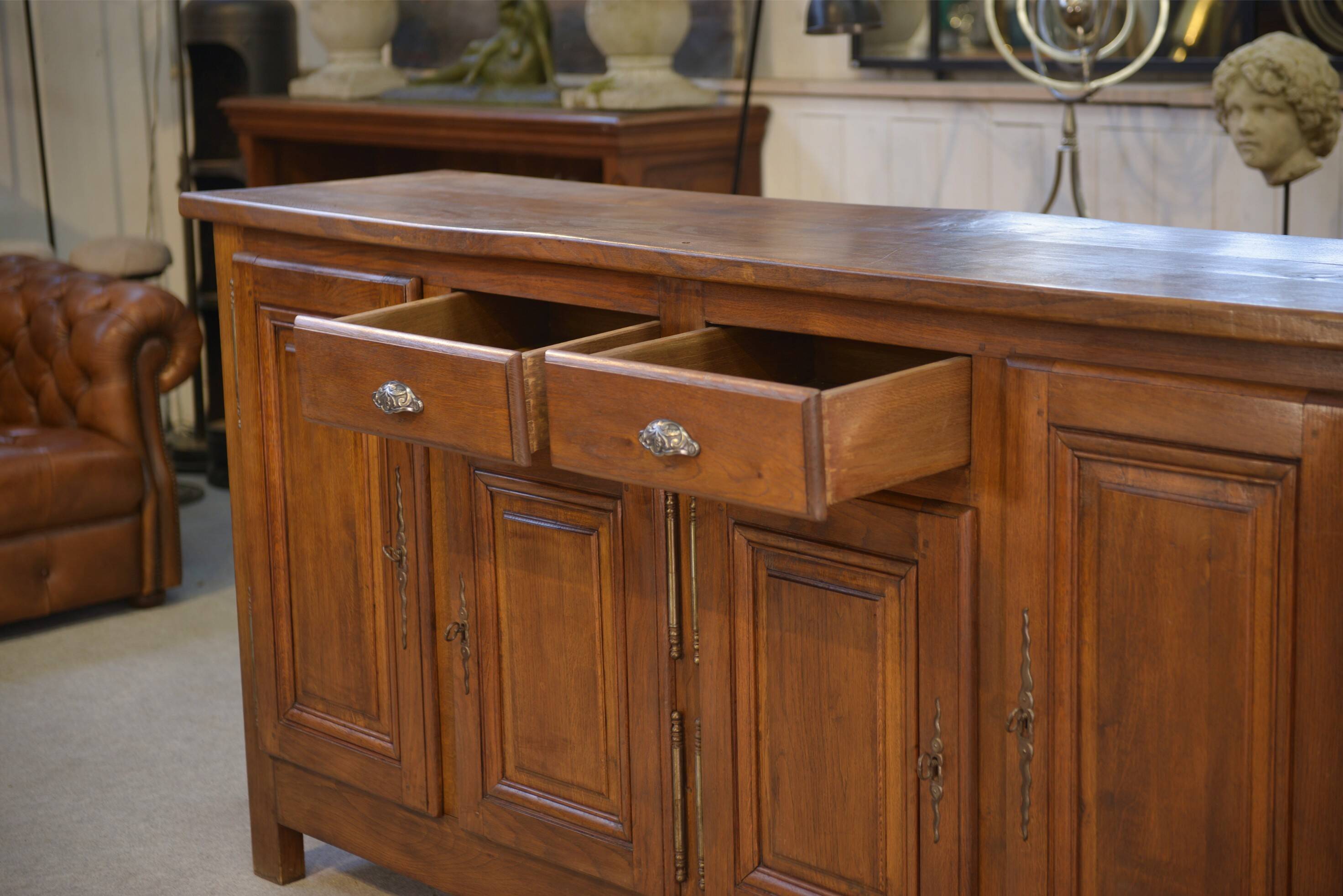 Rustic oak sideboard from the 1950s.
