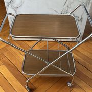 Vintage rolling dessert trolley