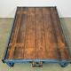 Large blue industrial coffee table cart, 1960s