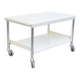 White lacquered metal & chrome serving trolley, 1960s